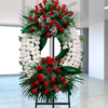 Corona Funeraria Doble Cabezal Blanca