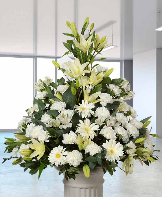 Mandar Centro Funeral Piramidal Blanco