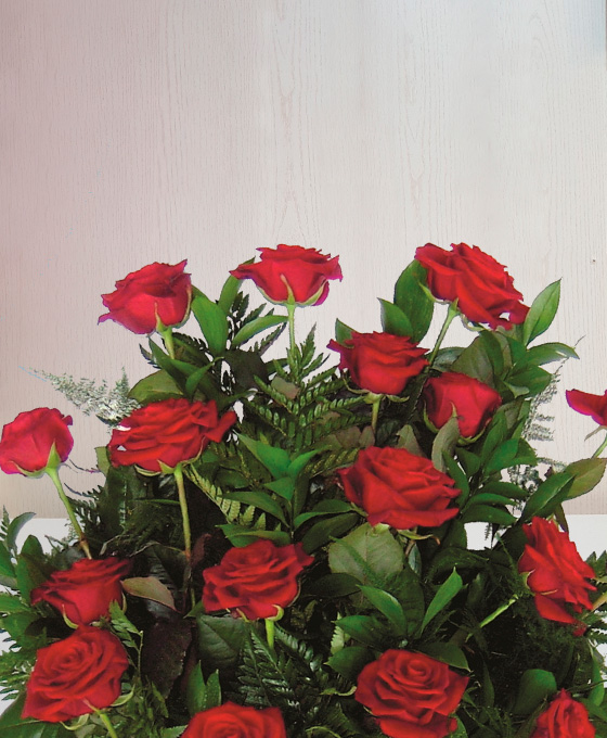 Ramo Funerario 18 Rosas Rojas
