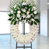 Corona Funeraria Blanca Clásica