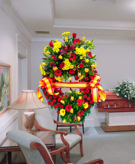 Corona Difunto Roja y Amarilla