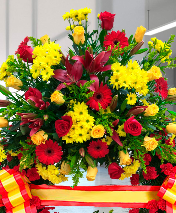 Corona Difunto Roja y Amarilla