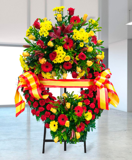 Corona Difunto Roja y Amarilla